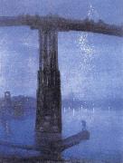 James Abbott McNeil Whistler Blue and Gold-Old Battersea Bridge oil on canvas